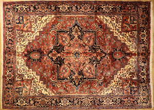 RE10192 Heriz Persia Semi Antico