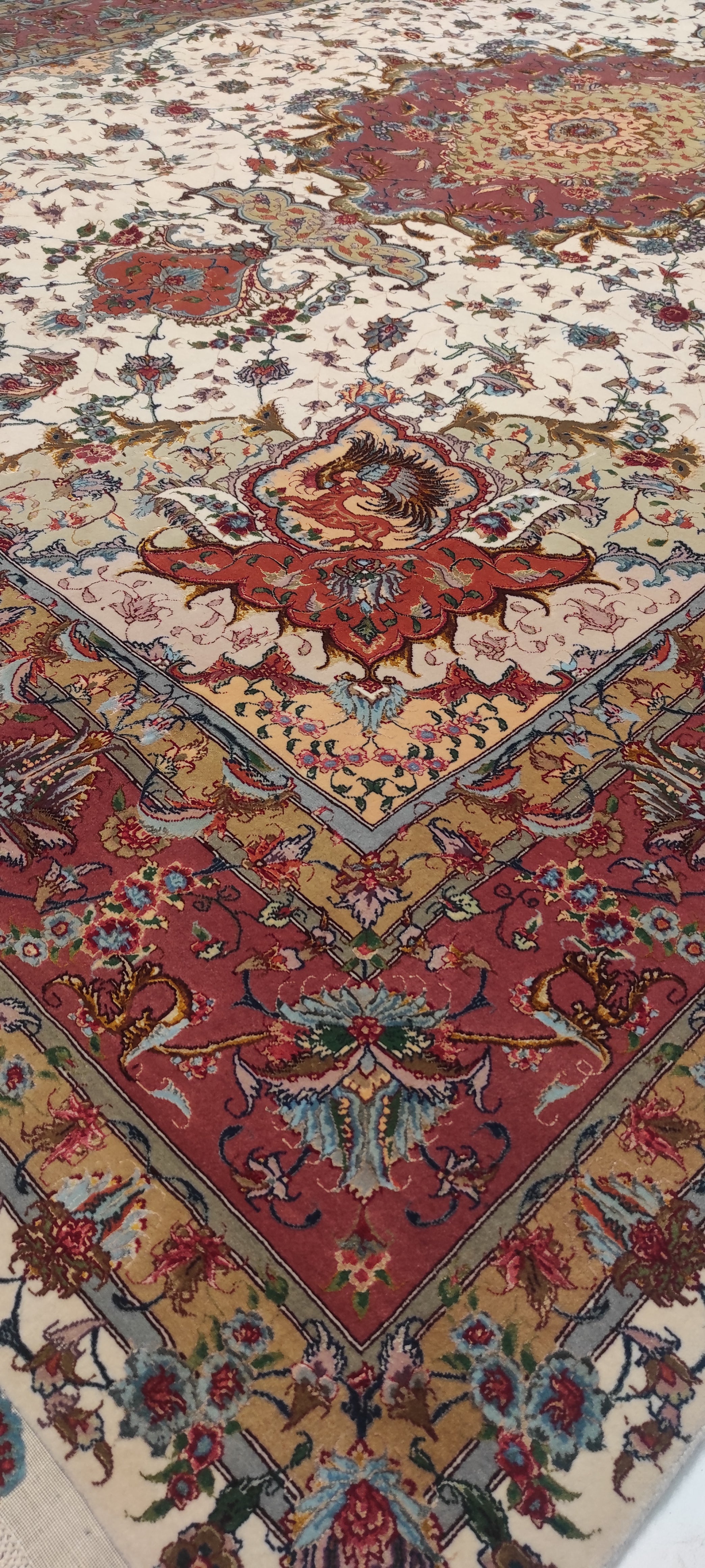 1434 tabriz Extra Fine Trama Ordito in Seta