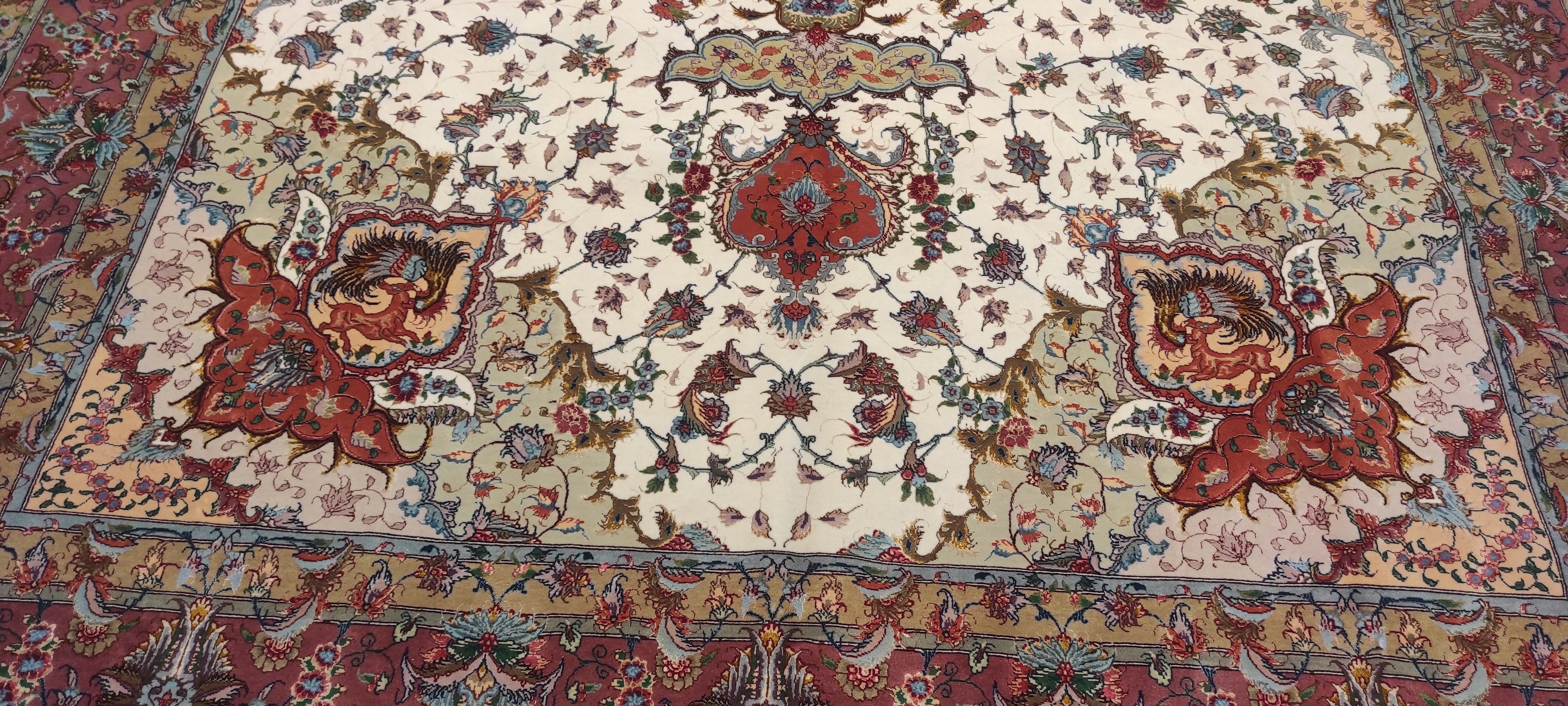 1434 tabriz Extra Fine Trama Ordito in Seta