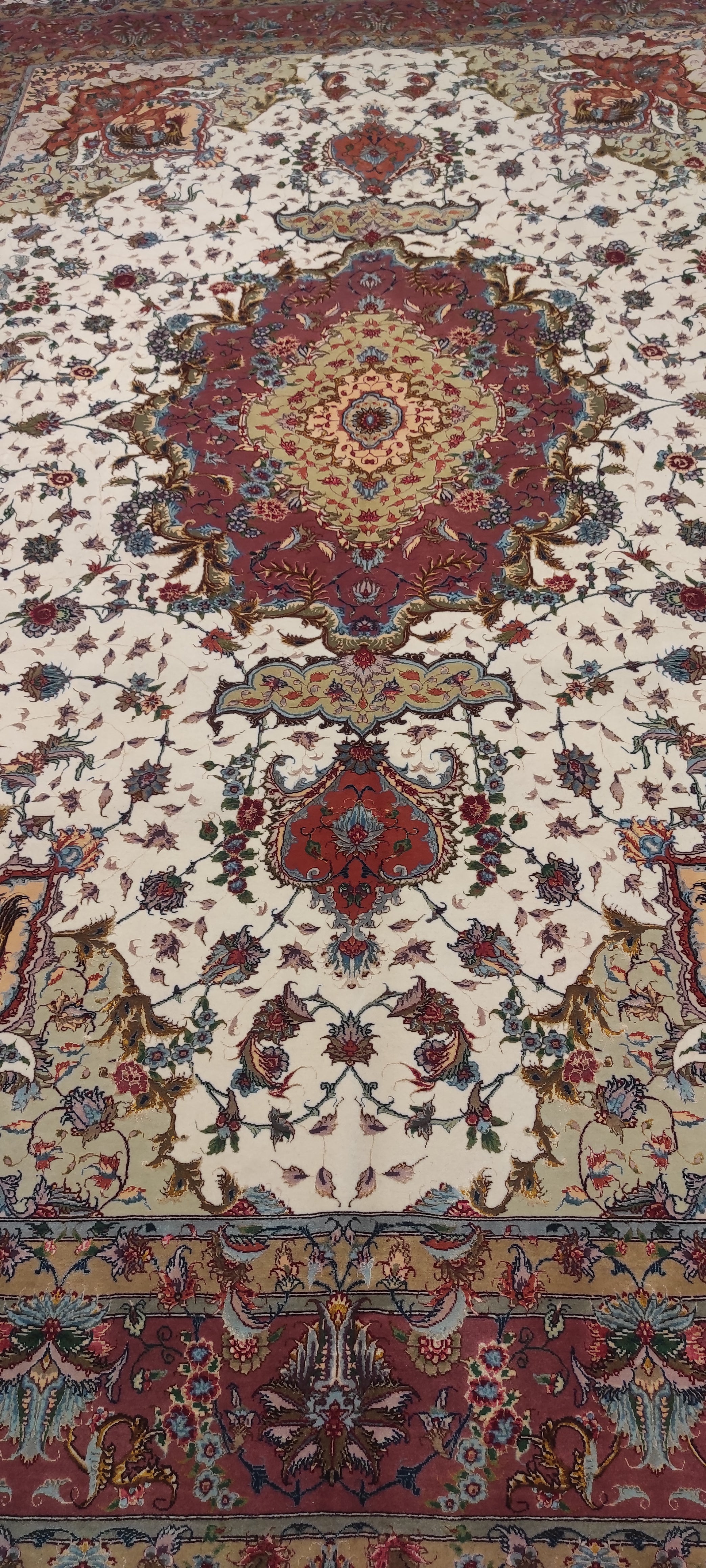 1434 tabriz Extra Fine Trama Ordito in Seta