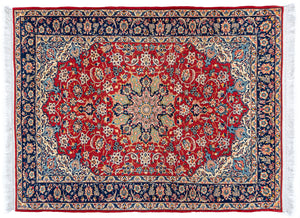 3047 - ISFAHAN EX. FINE VECCHIO TRAMA ORDITO IN SETA VENDUTO